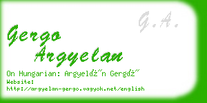 gergo argyelan business card